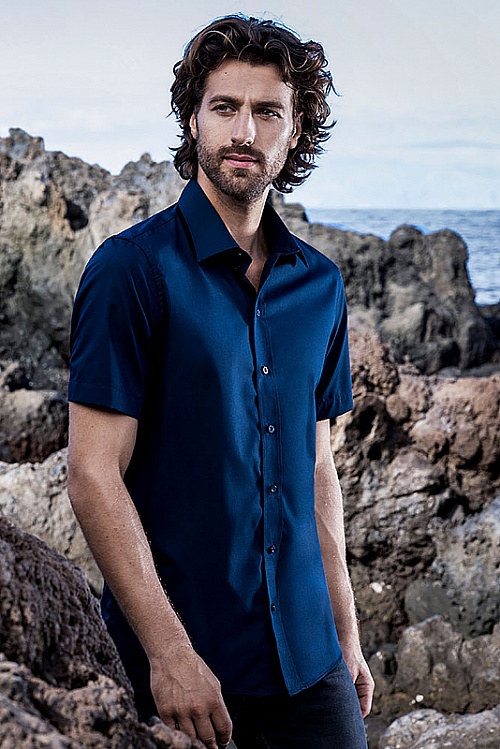 Koszula męska z krótkim rękawem Promodoro Poplin Shirt (P-6300) - Zdjęcie