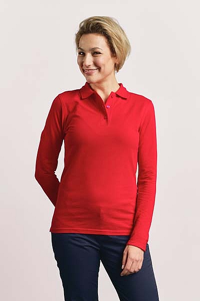 Koszulka polo damska z długim rękawem Promodoro Women’s Heavy Polo Longsleeve (P-4605) - Zdjęcie