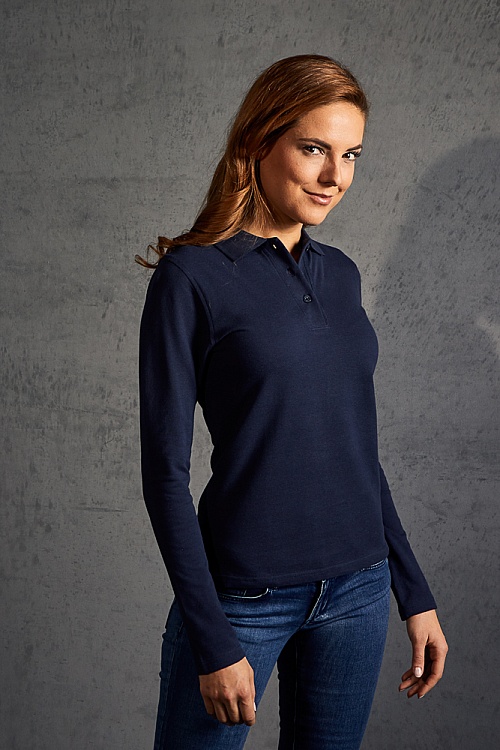 Koszulka polo damska z długim rękawem Promodoro Women’s Heavy Polo Longsleeve (P-4605) - Zdjęcie