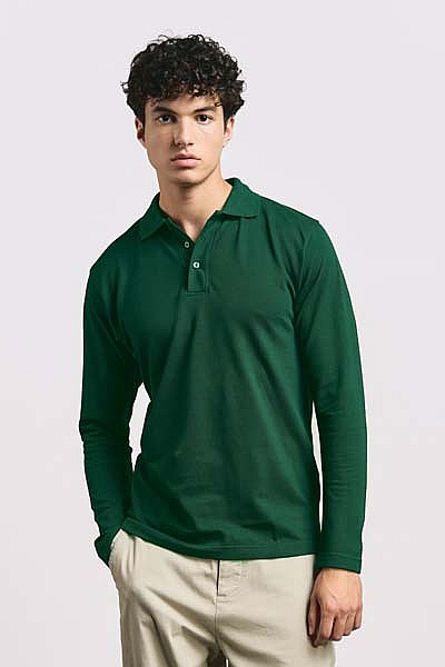 Koszulka polo męska z długim rękawem Promodoro Men’s Heavy Polo Longsleeve (P-4600) - Zdjęcie