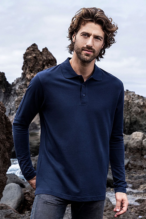 Koszulka polo męska z długim rękawem Promodoro Men’s Heavy Polo Longsleeve (P-4600) - Zdjęcie