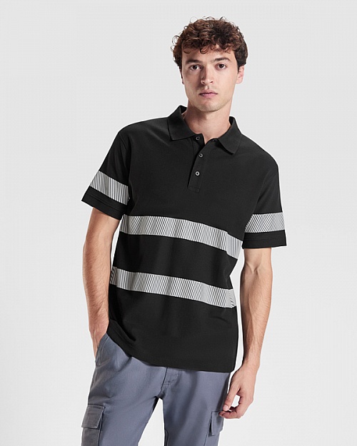 Koszulka polo odblaskowa unisex Roly Foran 220 g (HV9324) - Zdjęcie