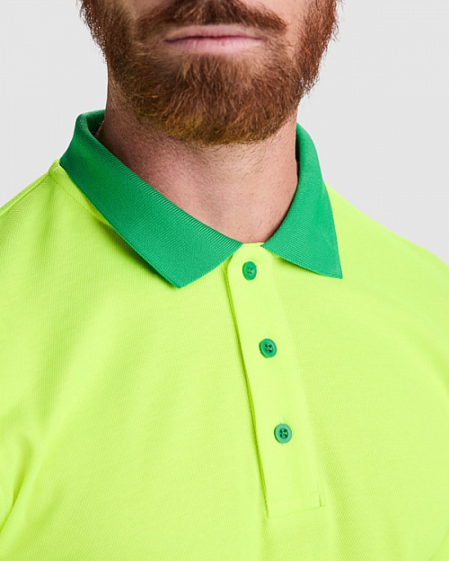 Koszulka polo z długim rękawem o wysokiej widoczności Roly Atrio LS 170 g (HV9319) - Zdjęcie