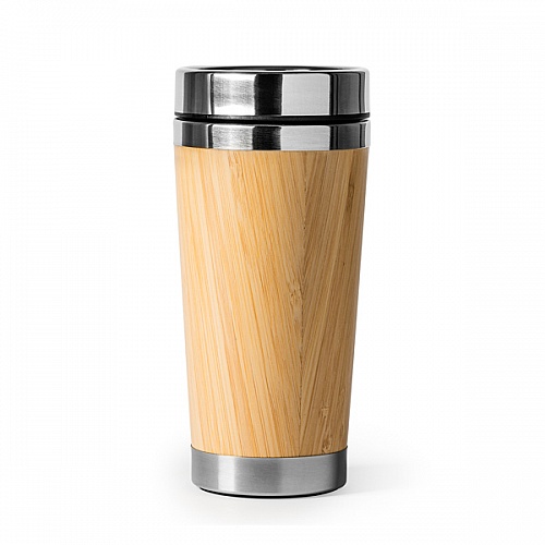 Kubek ze stali nierdzewnej i bambusa Stamina Yaba 500 ml (MD4033) - Zdjęcie
