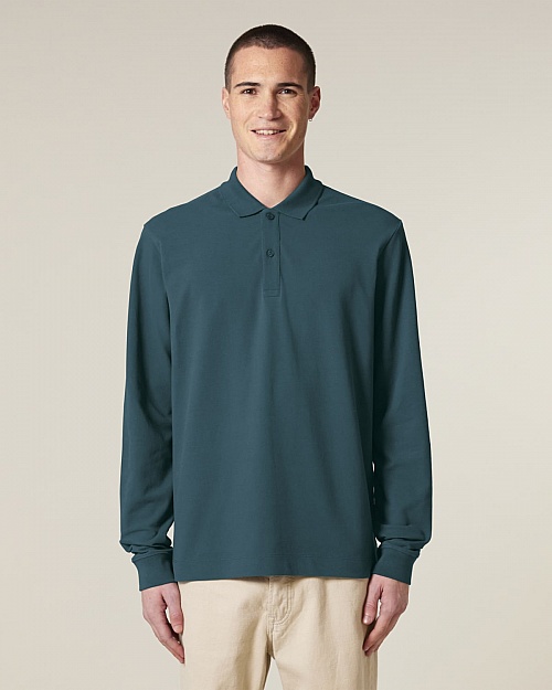 Long-sleeve polo shirt Stanley Prepster 2.0 240 g (STPU223) - Photo