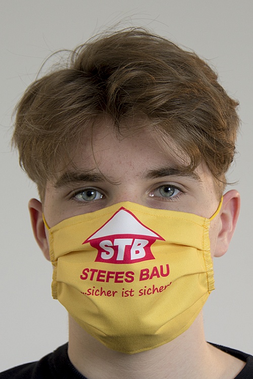 Maska wielorazowa z nadrukiem sublimacyjnym (BHP) - Zdjęcie