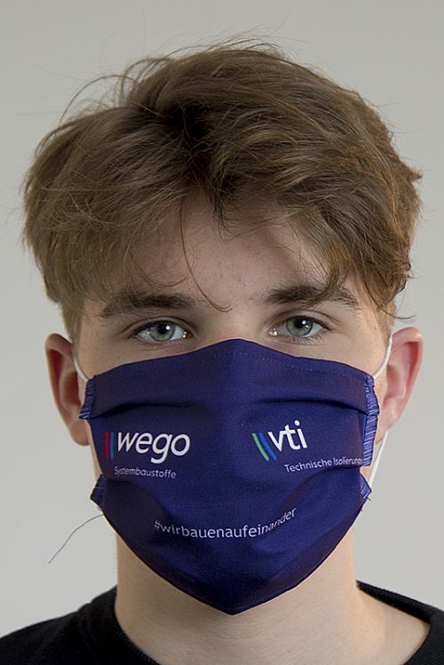 Maska wielorazowa z nadrukiem sublimacyjnym (BHP) - Zdjęcie