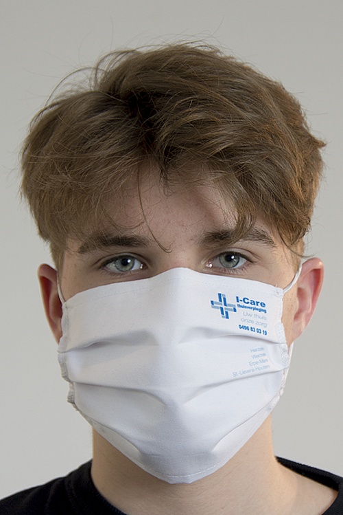 Maska wielorazowa z nadrukiem sublimacyjnym (BHP) - Zdjęcie