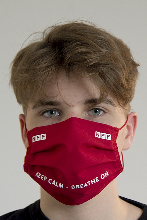 Maska wielorazowa z nadrukiem sublimacyjnym (BHP) - Zdjęcie