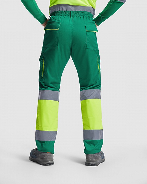 Men's high-visibility work trousers Roly Enix 235 g (HV9321) - Photo