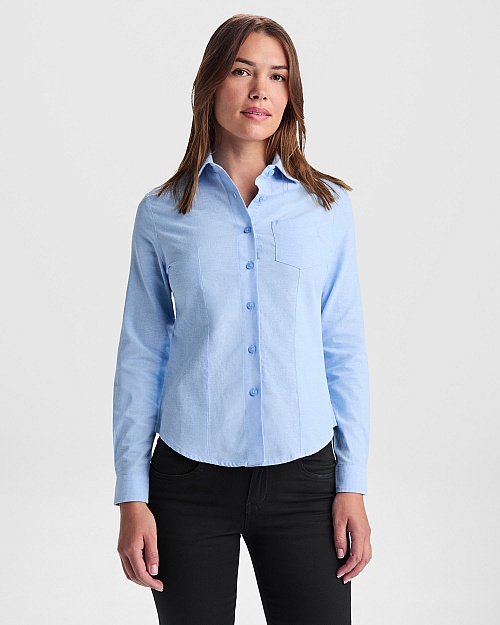 ROLY OXFORD WOMAN L/S Shirt 140 g (CM5068) - Zdjęcie