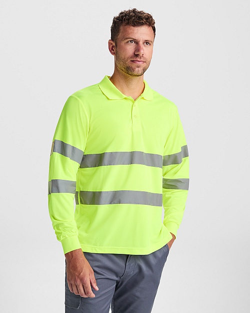 ROLY POLARIS High-Visibility L/S Polo (HV9306) - Zdjęcie