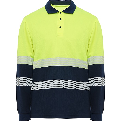 ROLY VEGA L/S High-Visibility Polo Shirt (HV9316) - Zdjęcie