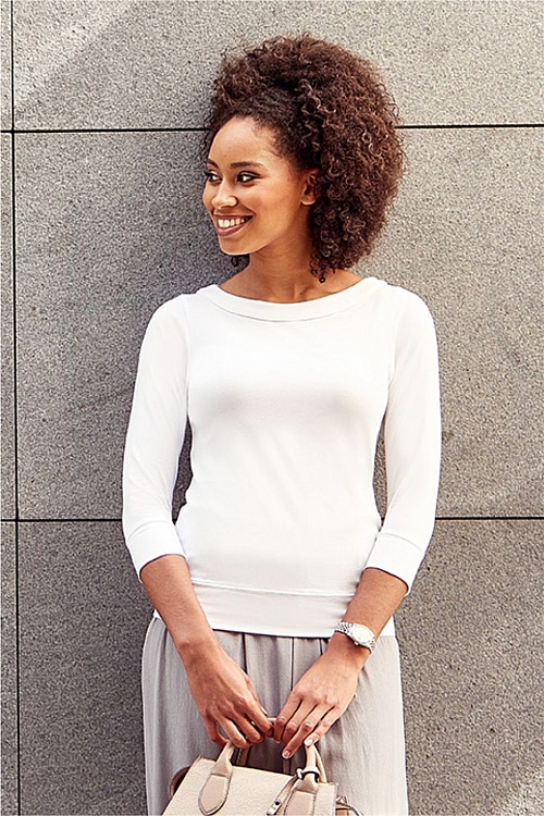 Russell Ladies 3/4 Sleeve Stretch Top (R-992F) - Zdjęcie
