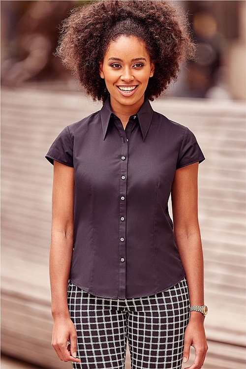 Russell Ladies Cap Tencel Fitted Shirt (R-955F) - Zdjęcie