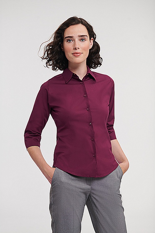 Russell Ladies LS Easy Care Fit Shirt (R-946F) - Zdjęcie