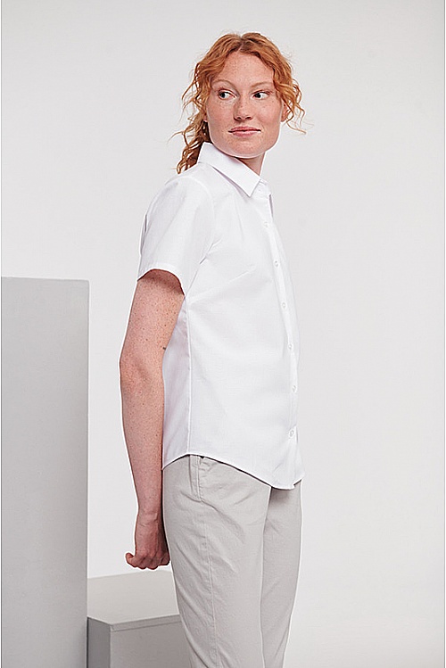 Russell Ladies Short Sleeve Oxford Shirt (R-933F) - Zdjęcie