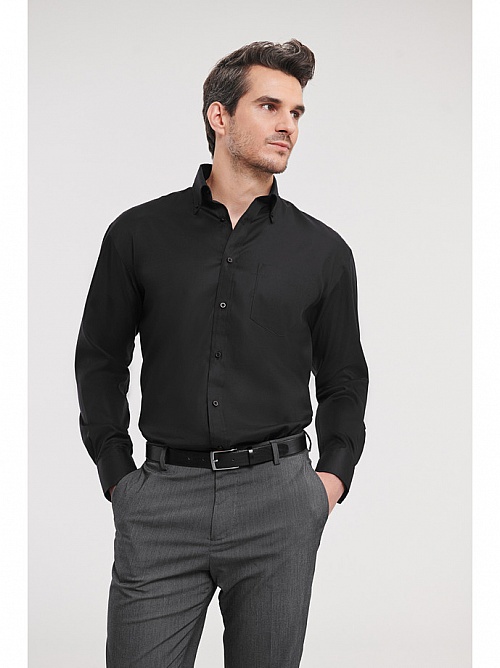 Russell Men's LS Non-Iron Shirt (R-956M) - Zdjęcie
