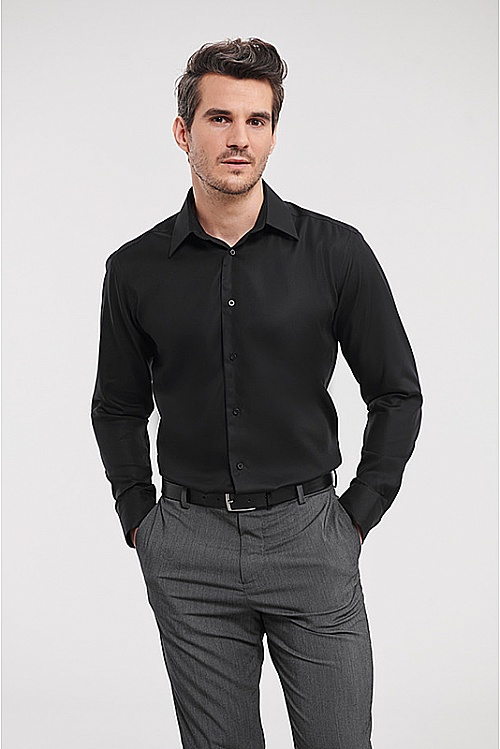 Russell Men's LS Tailored Non-Iron Shirt (R-958M) - Zdjęcie