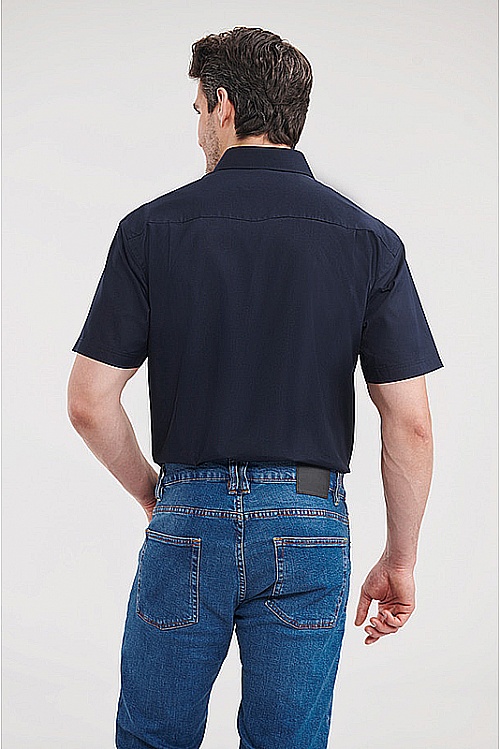 Russell Men's Short Sleeve Poplin Shirt (R-935M) - Zdjęcie