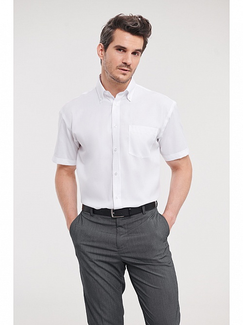 Russell Men's SS Non-Iron Shirt (R-957M) - Zdjęcie
