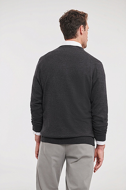 Russell Men V Neck Knitted Cardigan (R-715M) - Zdjęcie