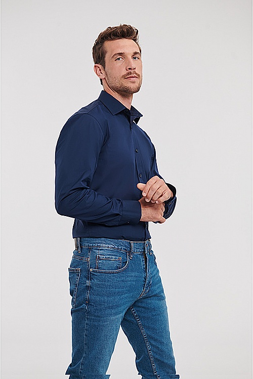 Russell Mens LS Ultimate Stretch Shirt (R-960M) - Zdjęcie