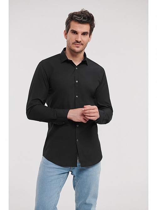 Russell Mens LS Ultimate Stretch Shirt (R-960M) - Zdjęcie