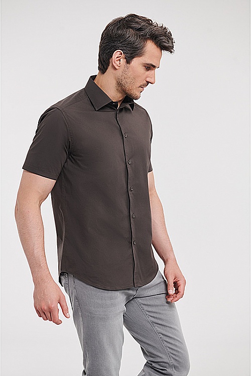 Russell Mens SS Easy Care Fitted Shirt (R-947M) - Zdjęcie