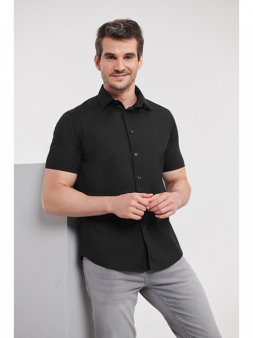Russell Mens SS Easy Care Fitted Shirt (R-947M) - Zdjęcie