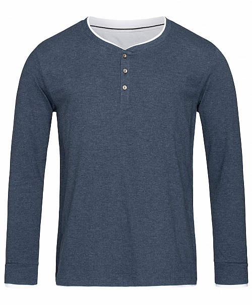 Stedman Stars Luke LS Henley T-shirt (ST9860) - Zdjęcie