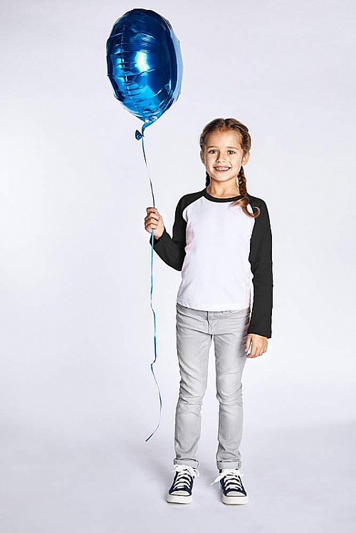 T-shirt dziecięcy z długim rękawem Promodoro Kid’s Baseball-T Longsleeve (P-349) - Zdjęcie