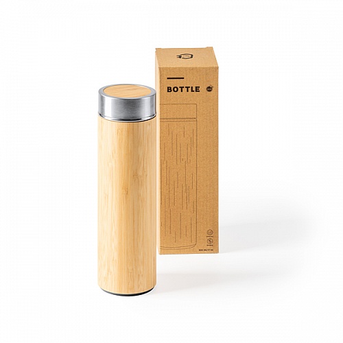 Termos ze stali nierdzewnej i bambusa Stamina Kinata 500 ml (MD4032) - Zdjęcie