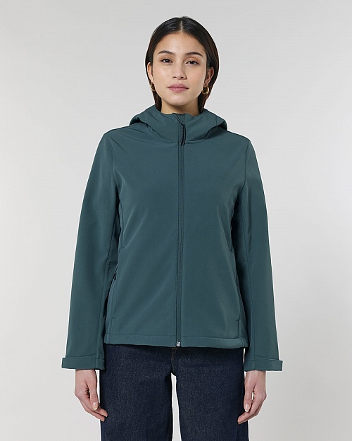 Women's hooded softshell jacket Stella Discoverer 342 g (STJW159) - Photo