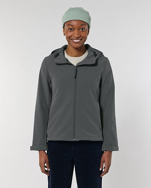 Women's hooded softshell jacket Stella Discoverer 342 g (STJW159) - Photo