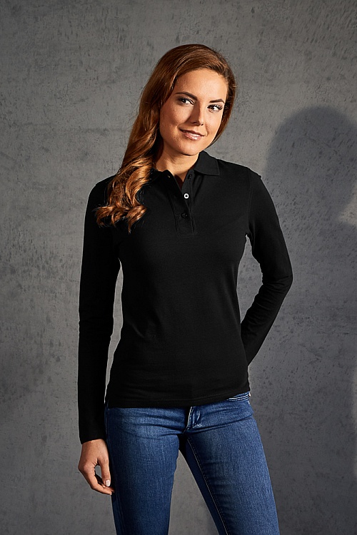 Women’s long-sleeve polo shirt Promodoro Women’s Heavy Polo Longsleeve (P-4605) - Photo