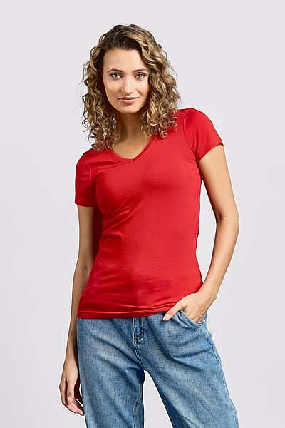 Women’s V-neck T-shirt Promodoro Women’s Slim Fit V-Neck-T (P-3086) - Photo