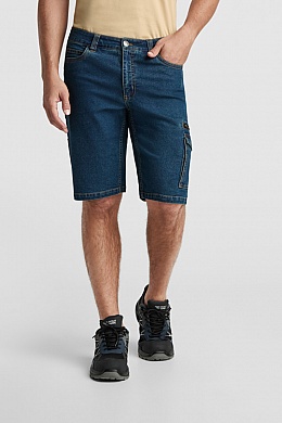 Denim work shorts Roly Nivus 370 g (BE6703) - Zdjęcie