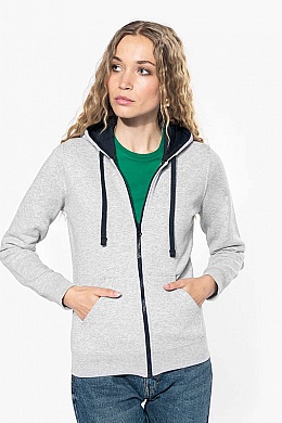 Kariban Ladies Contrast Hooded F.Zip 280g (KA467) - Zdjęcie