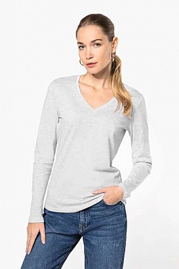 Kariban Ladies Long Sleeve V-Neck T (KA382) - Zdjęcie