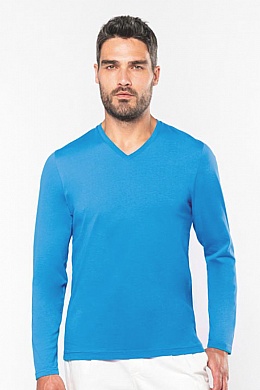 Kariban Men's Long Sleeve V-Neck T (KA358) - Zdjęcie