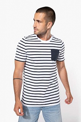 Kariban Striped Sailor Pocket T-Shirt (KA378) - Zdjęcie