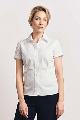Koszula damska z krótkim rękawem Promodoro Women’s Poplin Shirt (P-6305) - Zdjęcie