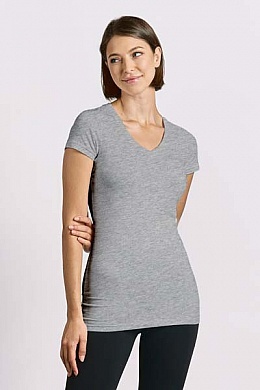 Promodoro Women's Slim Fit V-Neck-T Long (P-3087) - Zdjęcie