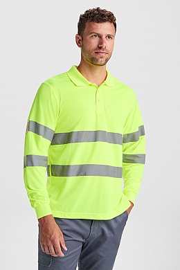 ROLY POLARIS High-Visibility L/S Polo (HV9306) - Zdjęcie