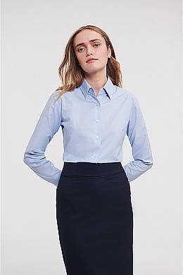 Russell Ladies Long Sleeve Oxford Shirt (R-932F) - Zdjęcie