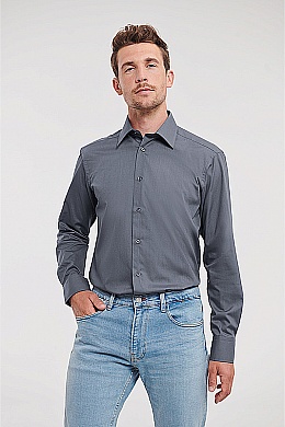 Russell Men's LS Easy Care Poplin Shirt (R-924M) - Zdjęcie