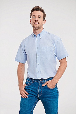 Russell Men's Short Sleeve Oxford Shirt (R-933M) - Zdjęcie