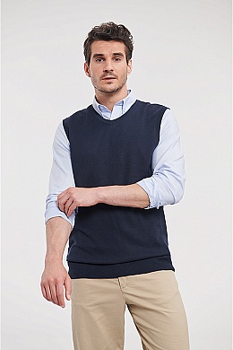 Russell Men's V Neck Sleeveless Pullover (R-716M) - Zdjęcie