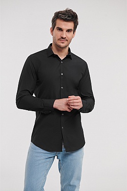 Russell Mens LS Ultimate Stretch Shirt (R-960M) - Photo